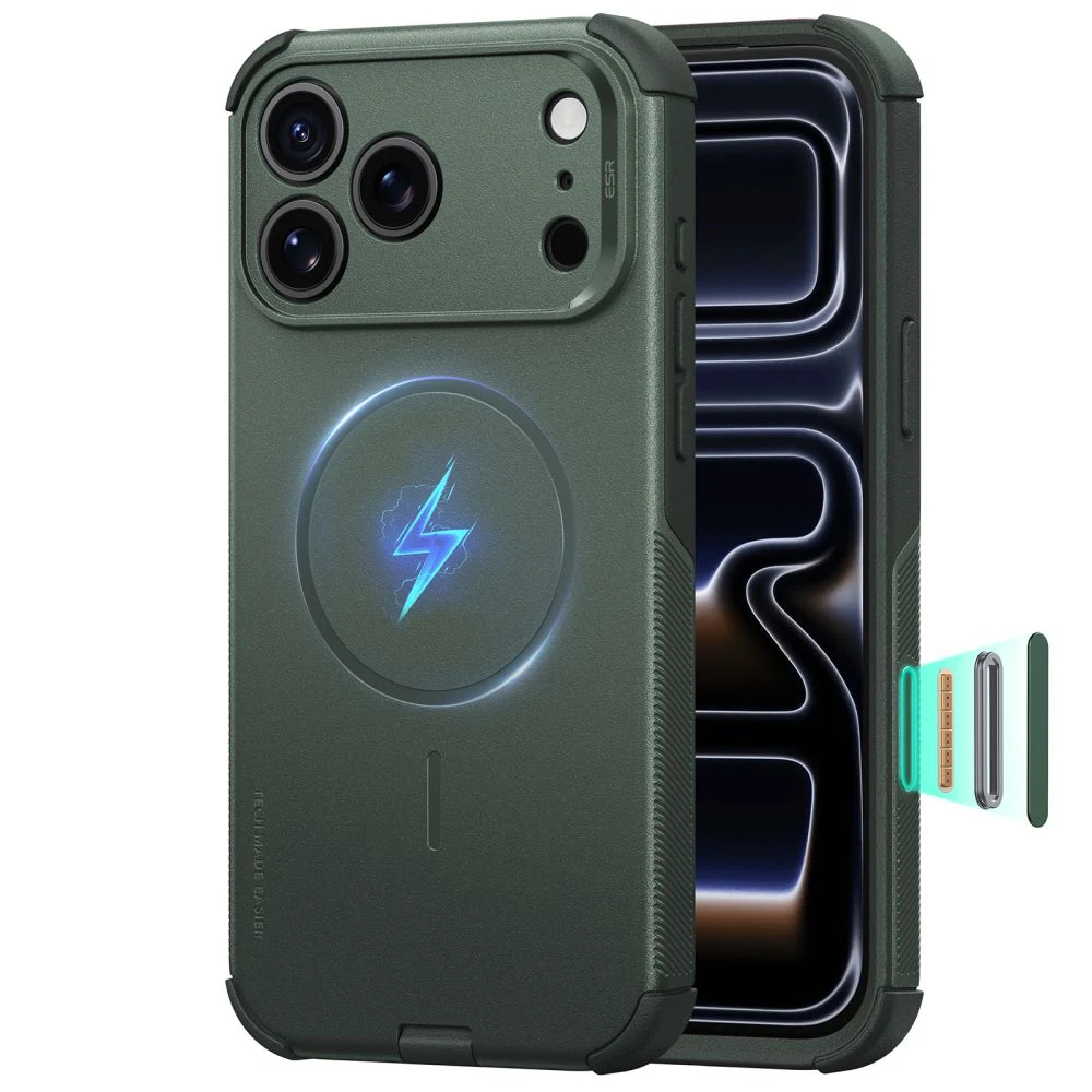 ESR Cyber Tough MagSafe hoesje voor iPhone 17 Pro Max en iPhone 18 Pro Max - Groen