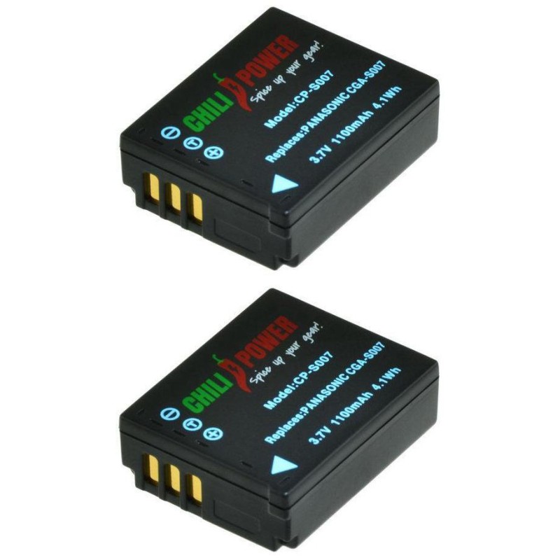 ChiliPower CGR-S007 accu voor Panasonic - 1100mAh - 2-Pack