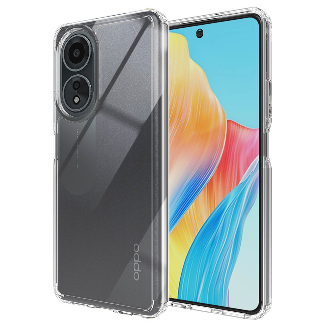 Accezz Xtreme Impact Backcover Oppo A58 Telefoonhoesje Transparant