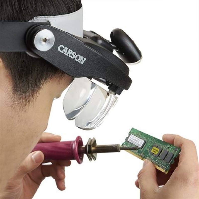 Carson Hoofdloep PRO MagniVisor Deluxe met LED en 4 lenzen