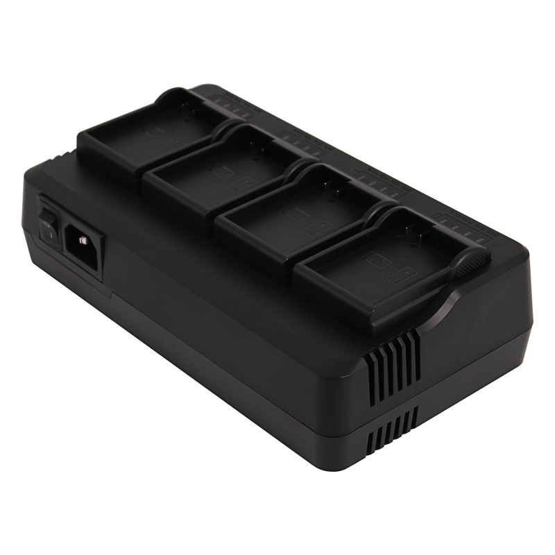 Professionele oplader voor 4 accu's Nikon EN-EL15, EN-EL15b, EN-EL15c