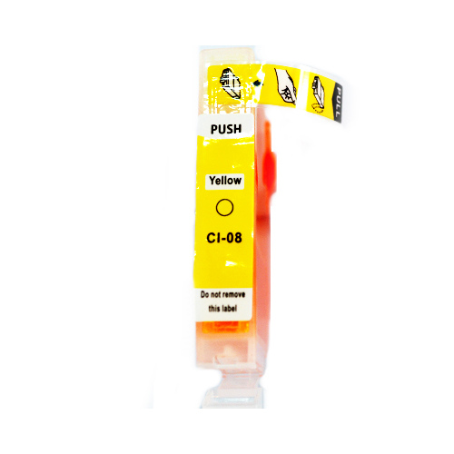 Huismerk Canon CLI-8Y cartridge geel met chip