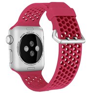Bandje met gaatjes - Rood - Geschikt voor Apple Watch 44mm / 45mm / 46mm / 49mm