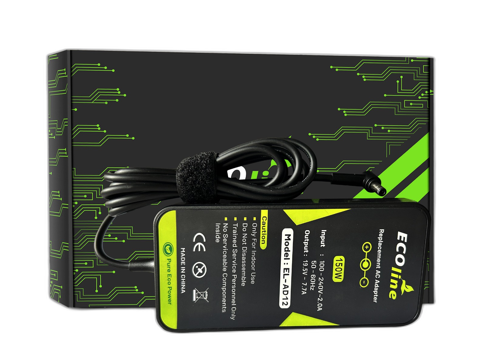 EcoLine - Oplader / AC Adapter - Compatibel Met De Asus G550 G551 G73 N751 MSI GE60 GE62 GE70 GP60 GP70 GS70 PE60 PE70 - 19.5V 7.7A 150W