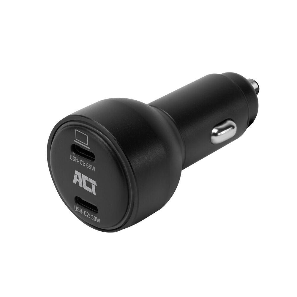 ACT 2-poorts USB-C 95W autolader