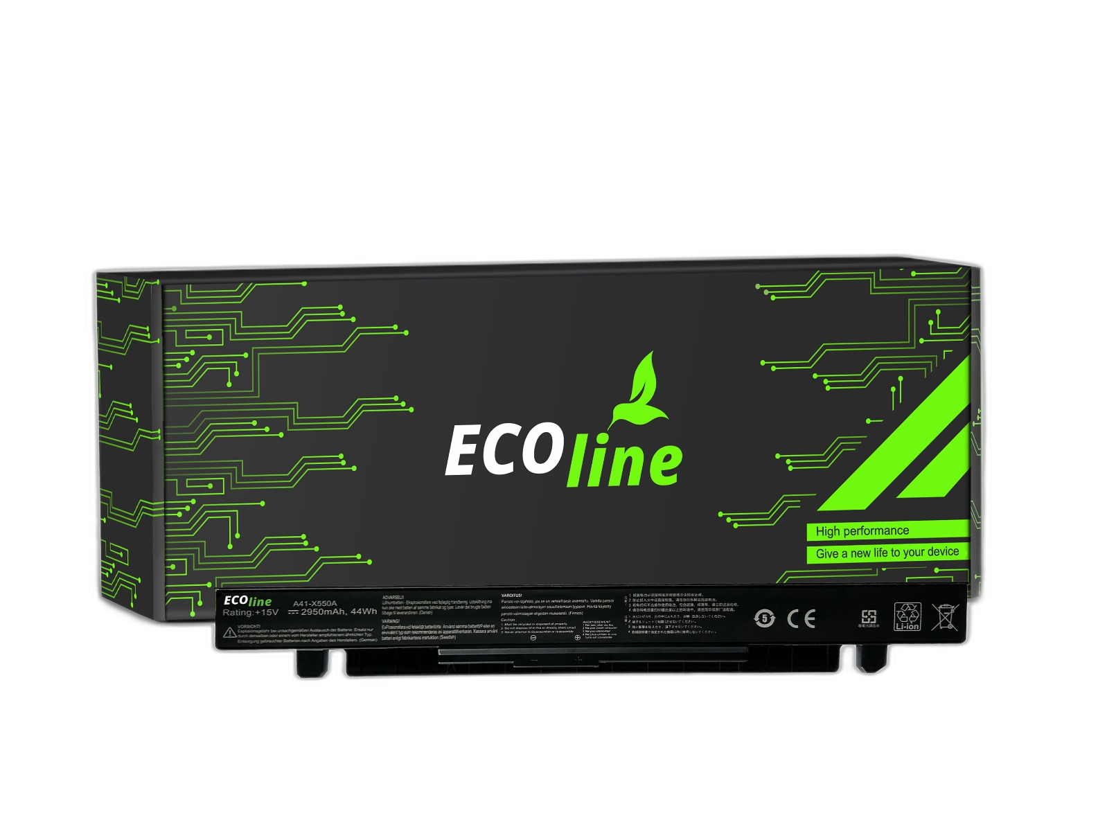 EcoLine - A41-X550A A41-X550 Batterij Compatibel Met De Asus A450 A550 R510 X550 / 14.4V 2200mAh