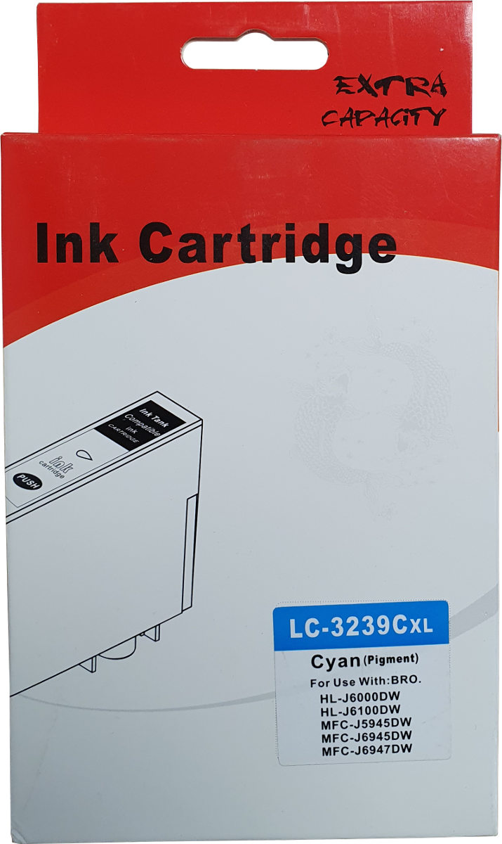 Huismerk Brother LC-3239XLC cartridge cyaan