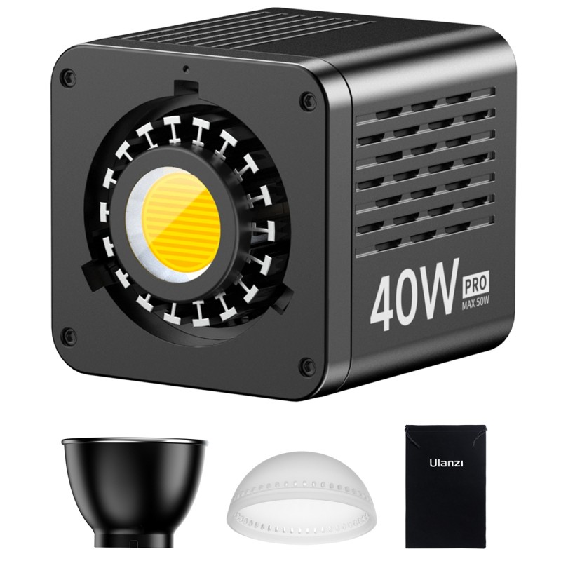 Ulanzi 40W PRO COB bi-color lamp met accu en USB-C tot 50W