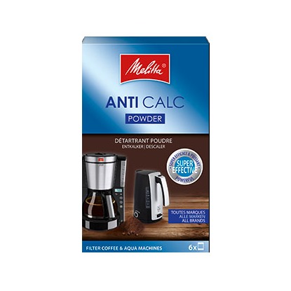 Melitta ontkalker poeder 6x20g Ontkalker Wit