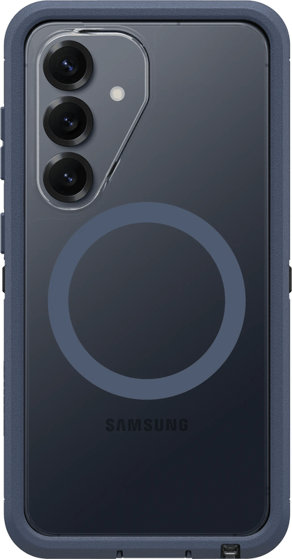 OtterBox Defender Samsung Galaxy S26 Back Cover met Magneet Transparant Blauwe Rand