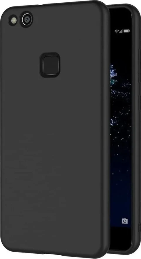 Huawei P10 Lite Hoesjes - Siliconen Backcover - Flexibel - Schokbestendig - Zwart