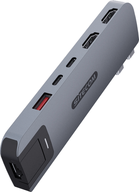 Sitecom MacBook Pro Multiport Hub 6 in 2 Grijs