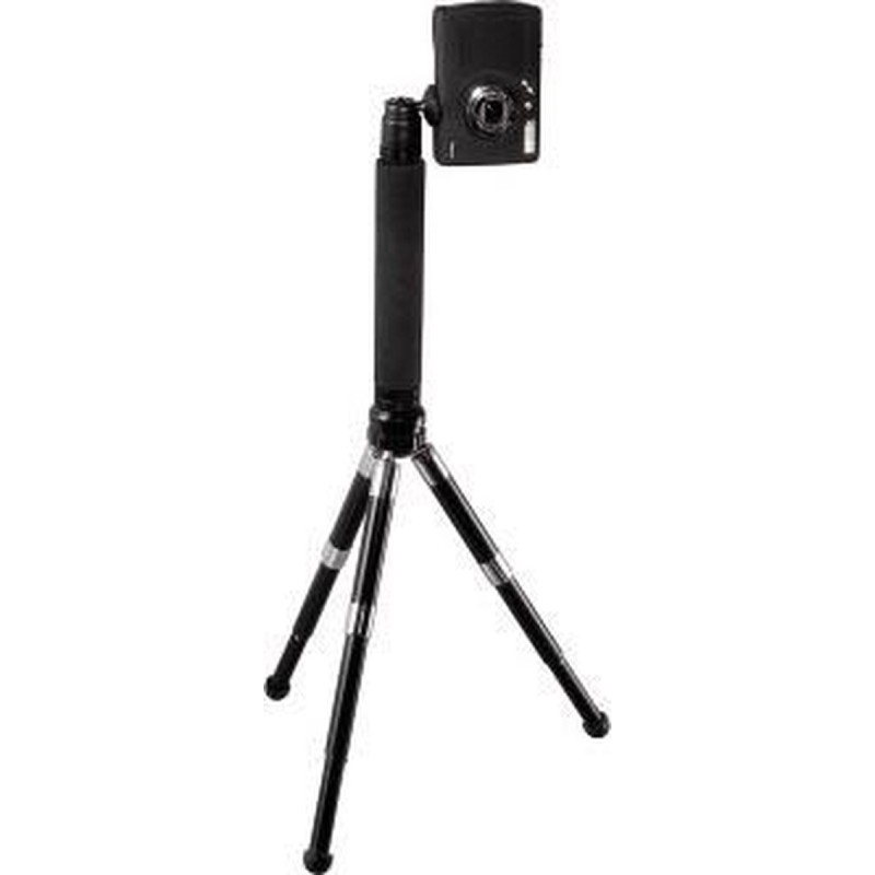 Hama mini statief Deluxe met telescopische middenzuil en verstelbare poten voor camera's en smartphones