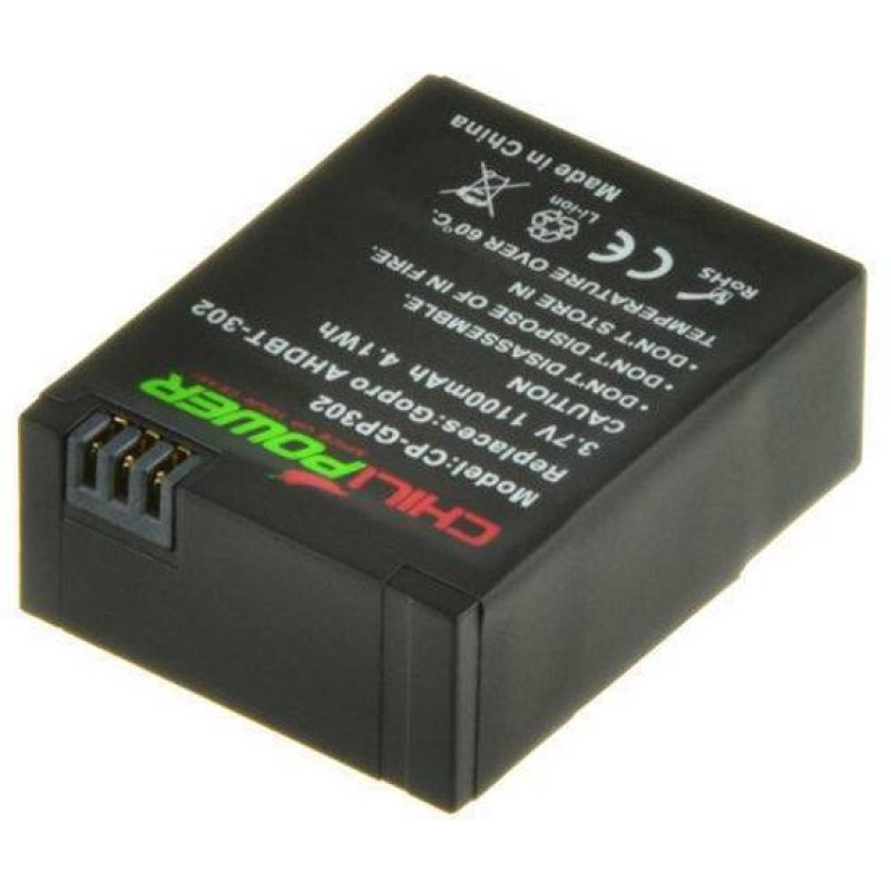 ChiliPower AHDBT-302 accu voor GoPro Hero3 en Hero3+