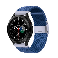 Braided nylon bandje - Blauw - Samsung Galaxy Watch 4 Classic - 42mm / 46mm
