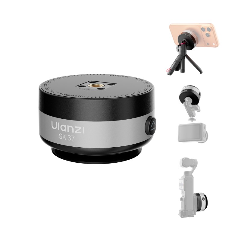 Ulanzi SK37 elektrische zuignaphouder V2 met 1/4" schroefdraad en magnetische bevestiging