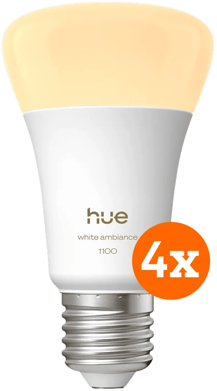 Philips Hue A60 White Ambiance E27 1100lm 4-Pack