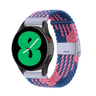 Braided nylon bandje - Blauw / roze - Garmin Vivoactive 6 / Vivoactive 5 / Vivoactive 3