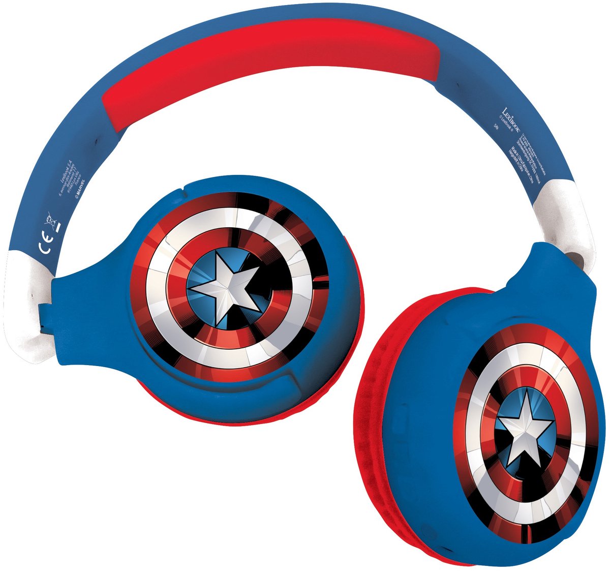 2-in-1 Bluetooth® en Bedrade comfortabele opvouwbare Koptelefoon met veilige volumebeperking Avengers Design