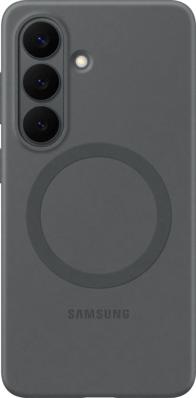Samsung Galaxy S26 Siliconen Back Cover met Magneet Zwart