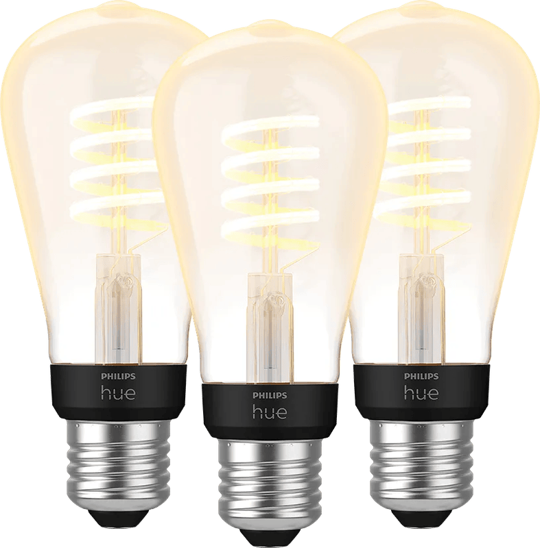 Philips Hue Filamentlamp White Ambiance Edison E27 3-pack