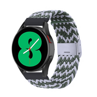 Braided nylon bandje - Groen / grijs - Huawei Watch 5 - 46mm