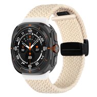 Braided band met D-buckle sluiting - Sterrenlicht / starlight - Samsung Galaxy Watch Ultra / Ultra 2 - 47mm