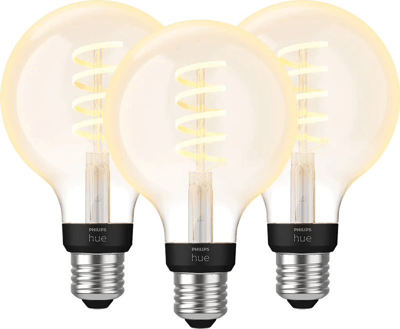 Philips Hue Filamentlamp White Ambiance Globe E27 3-pack
