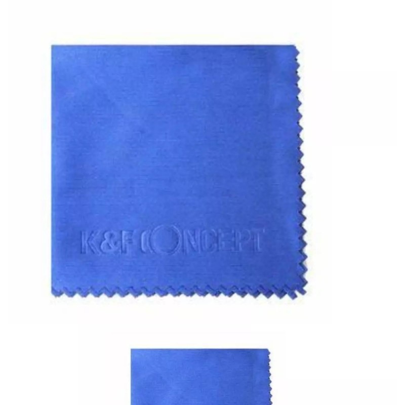 K&F Concept microvezel schoonmaakdoekje 18x15cm donkerblauw - herbruikbaar en stofvrij