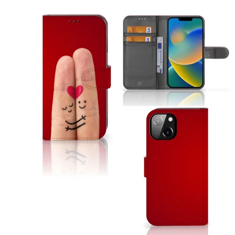 Apple iPhone 14 | Wallet Case | met Pasjes | Liefde - Origineel Romantisch Cadeau