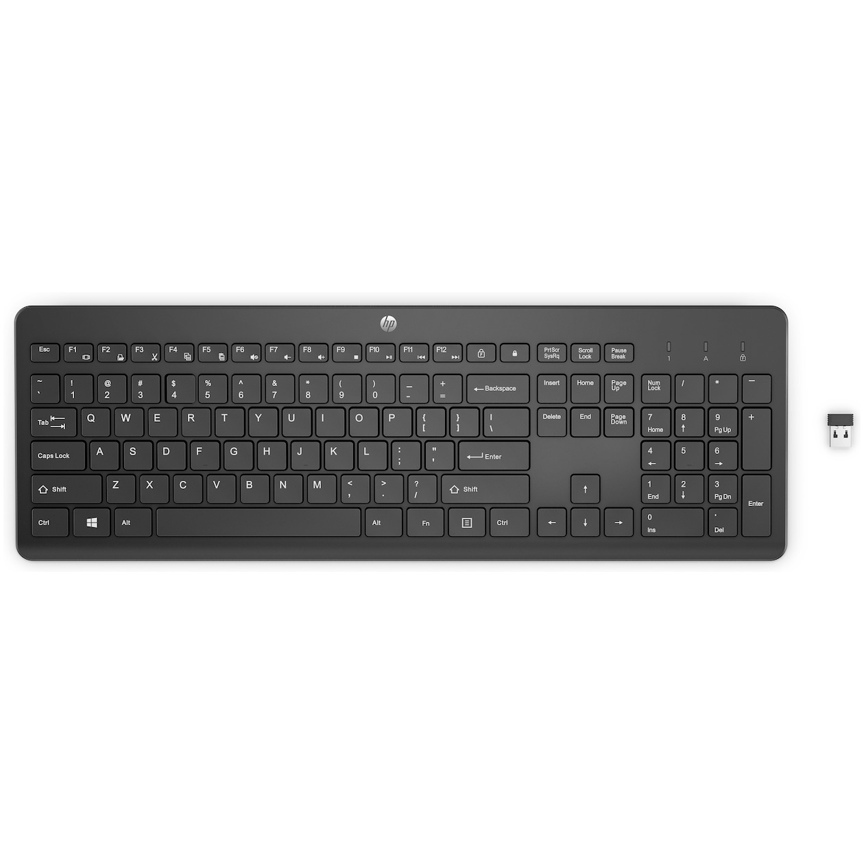 HP 230 Draadloos Toetsenbord Toetsenbord Zwart