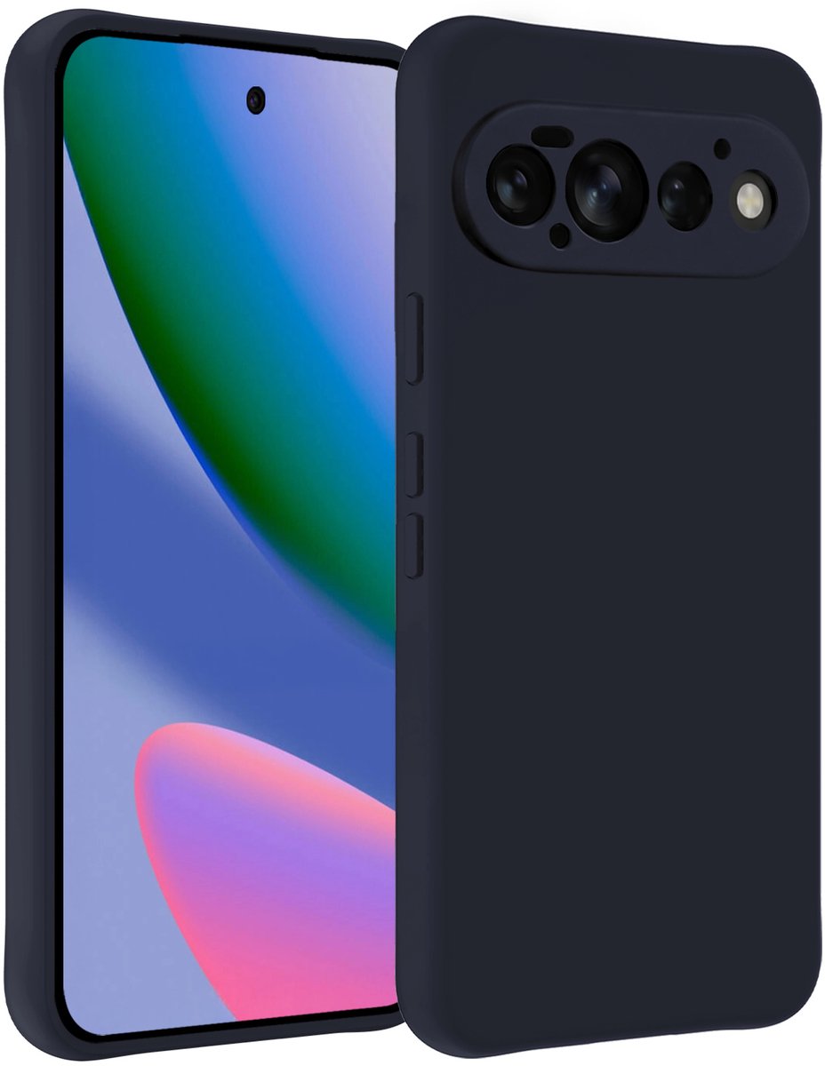 Hoesje - Geschikt voor Google Pixel 11 Pro - Sterk & Shockproof - Siliconen Case - Hoes Cover - Telefoonhoes - Donkerblauw