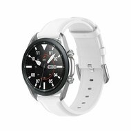 Classic leren bandje - Wit - Xiaomi Mi Watch / Xiaomi Watch 2 / Xiaomi Watch S1 / S2 / S3 / S4 (47mm)