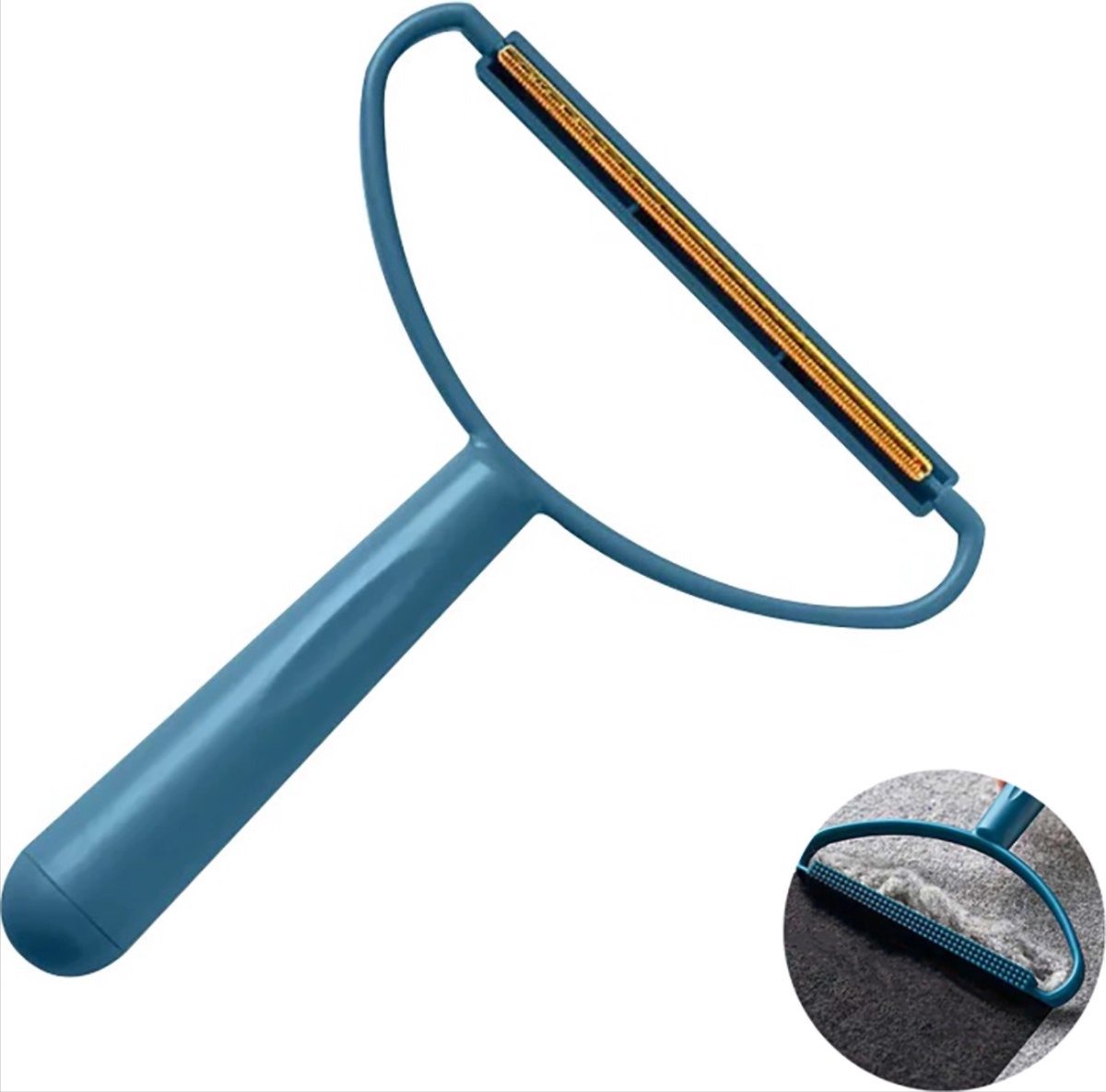 *** 2-in-1 Ontpluizer - Blauw | Verwijder moeiteloos pluizen, dierenharen en meer van al je kledingstukken met deze premium pluizenverwijderaar, pluizenroller van Heble® ***