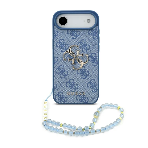 Guess iPhone 17 Air Backcover hoesje - HC 4G PU With Strap 4G Classic Logo Air - Blauw