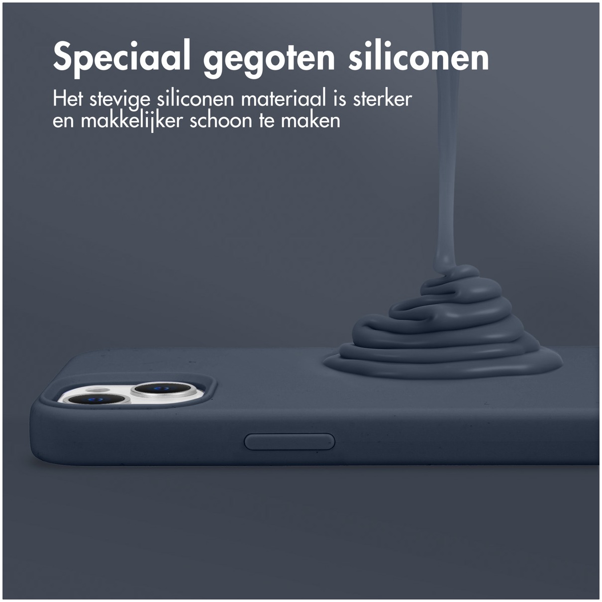 Accezz Liquid Silicone Backcover met MagSafe voor Samsung Galaxy S24 FE Telefoonhoesje Blauw