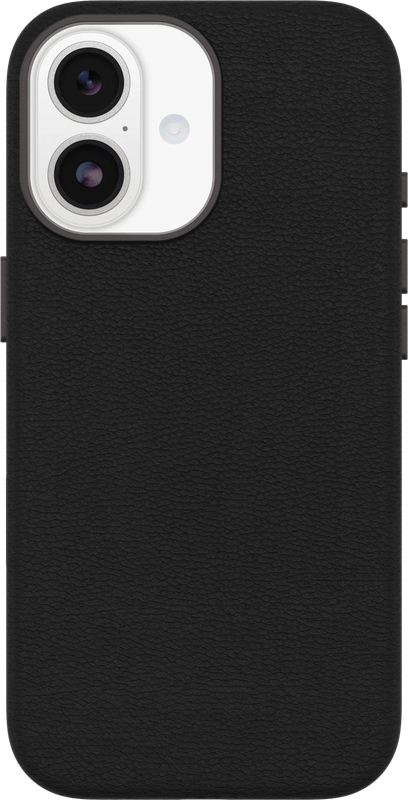 OtterBox Symmetry iPhone 17 Back Cover met MagSafe Magneet Leer Zwart