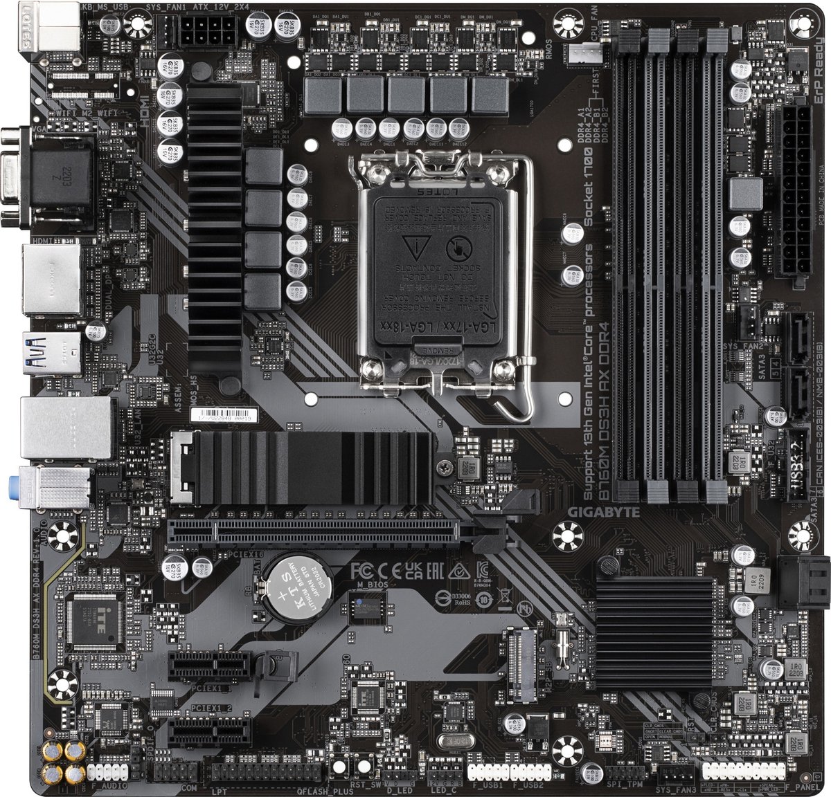 Gigabyte B760M DS3H DDR4 - Moederbord - Micro ATX - Intel B760 - Socket LGA 1700