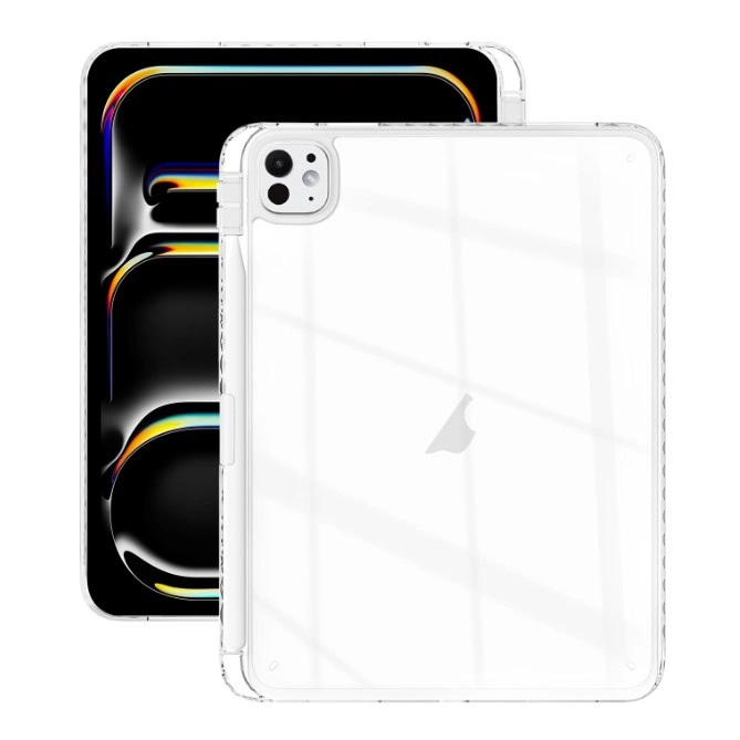 Backcase iPad Pro 11 inch (M5 2025 / M4 2024) - Pencilholder - Transparent
