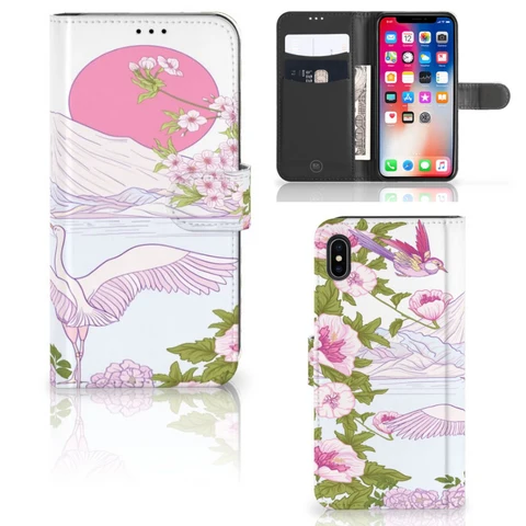 Apple iPhone Xs Max | Telefoonhoesje | Met pasjeshouder | Bird Standing