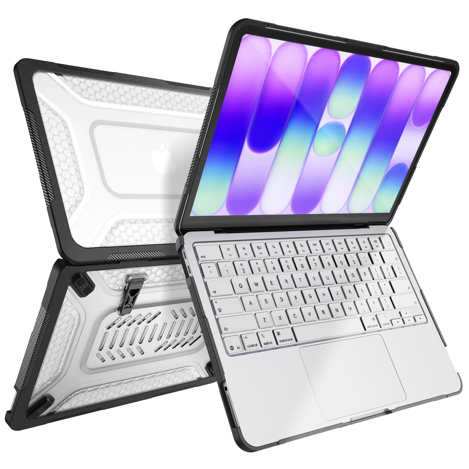 Turtle Shift Shield hardcase laptopcover voor MacBook Neo 13 inch 2026 A18 - Zwart