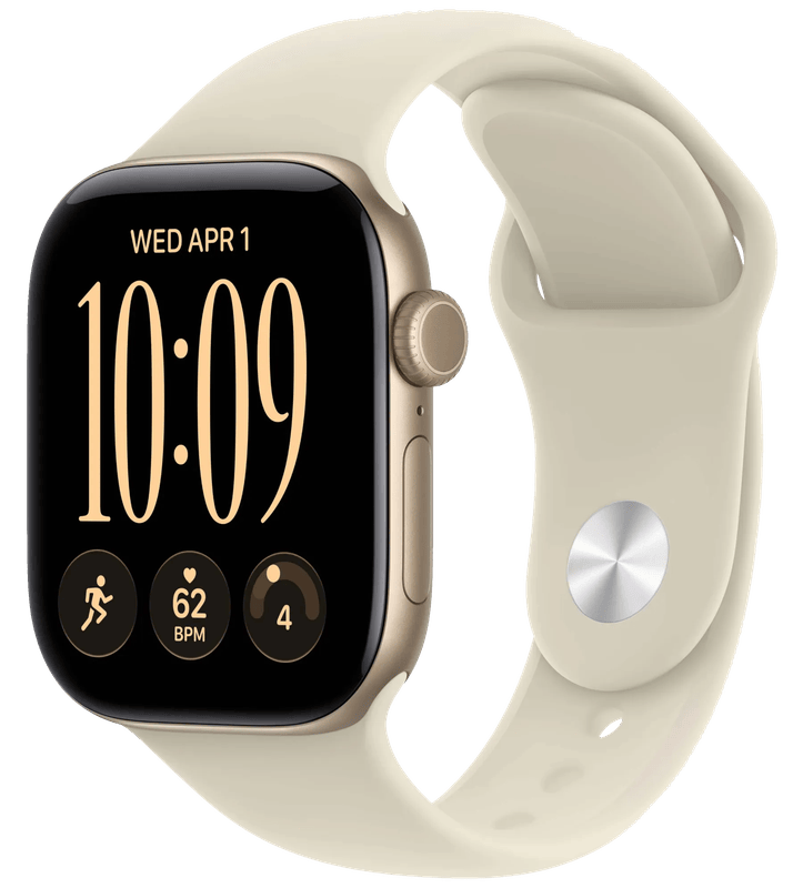 Apple Watch Series 12 42mm Goud Sportband S/M