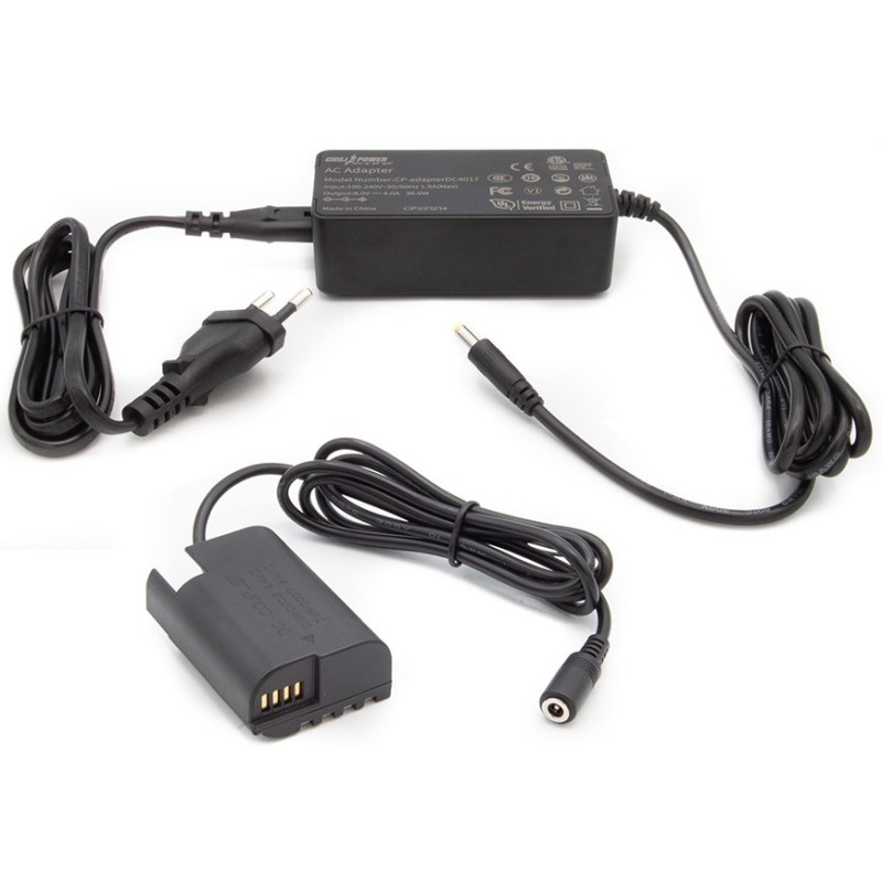 ChiliPower Netadapter DR-BLK22 voor Panasonic - plus DMW-BLK22 dummy accu - Adapter Kit