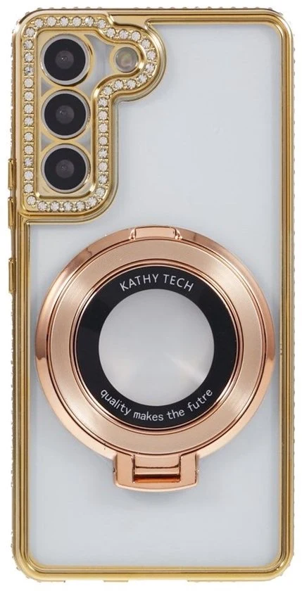 Back Cover Hoesje - Schattige met Diamanten steentjess - Geschikt voor: Samsung Galaxy A56 - Goud