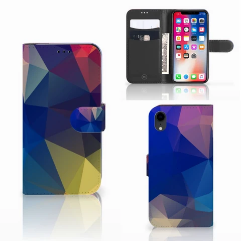 Apple iPhone Xr | Book Case | Polygon Dark